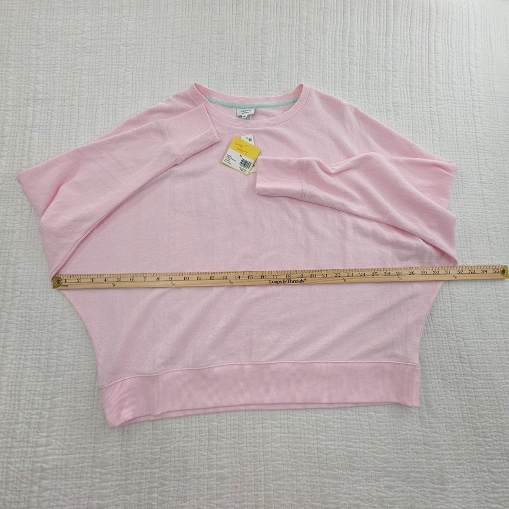 Cabana by Crown & Ivy Dolman Sleeve Sweatshirt Women's XL Light Pink NEW Crew - Picture 8 of 14